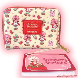 Loungefly Strawberry Shortcake & Custard Mini Zipper Wallet